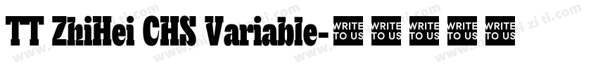 TT ZhiHei CHS Variable字体转换